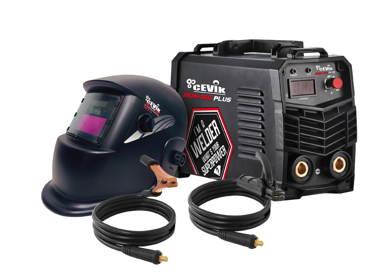 SOLDADOR INVERTER CEVIK PRO MMA 160 AMPERIOS + PANTALLA ELECTRONICA CE-IRON160PLUS